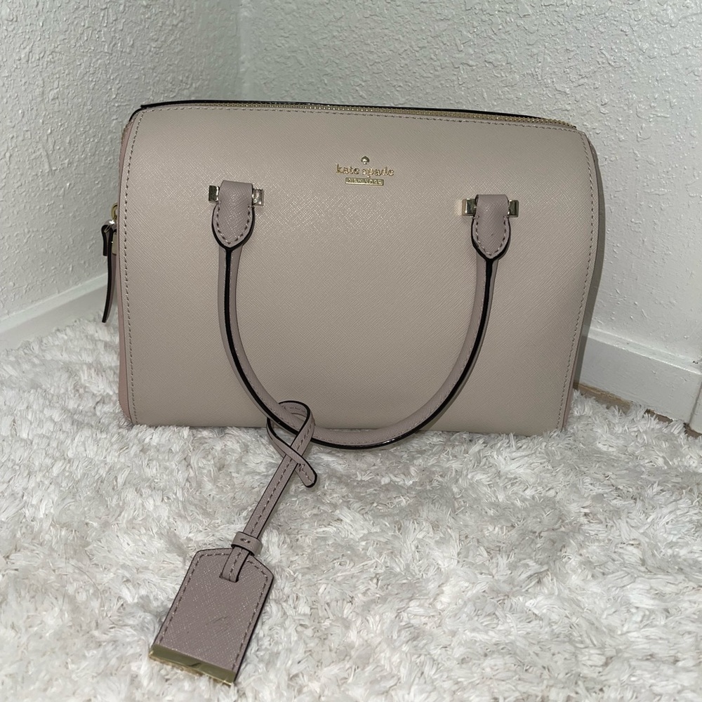 Kate Spade Blush Pink small structured bag w/removable crossbody/shoulder strap